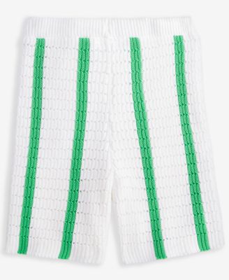 Little & Big Girls Striped Crochet Knit Shorts, Exclusively at Macy's