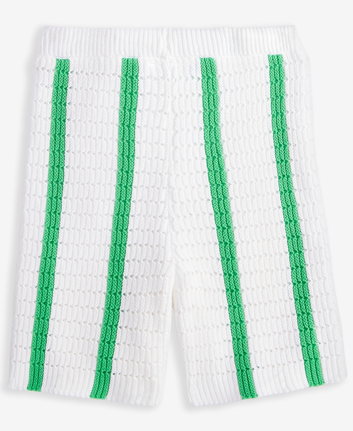 Epic Threads Big Girls Striped Crochet Knit Shorts, Exclusively At Macy's In Bright White