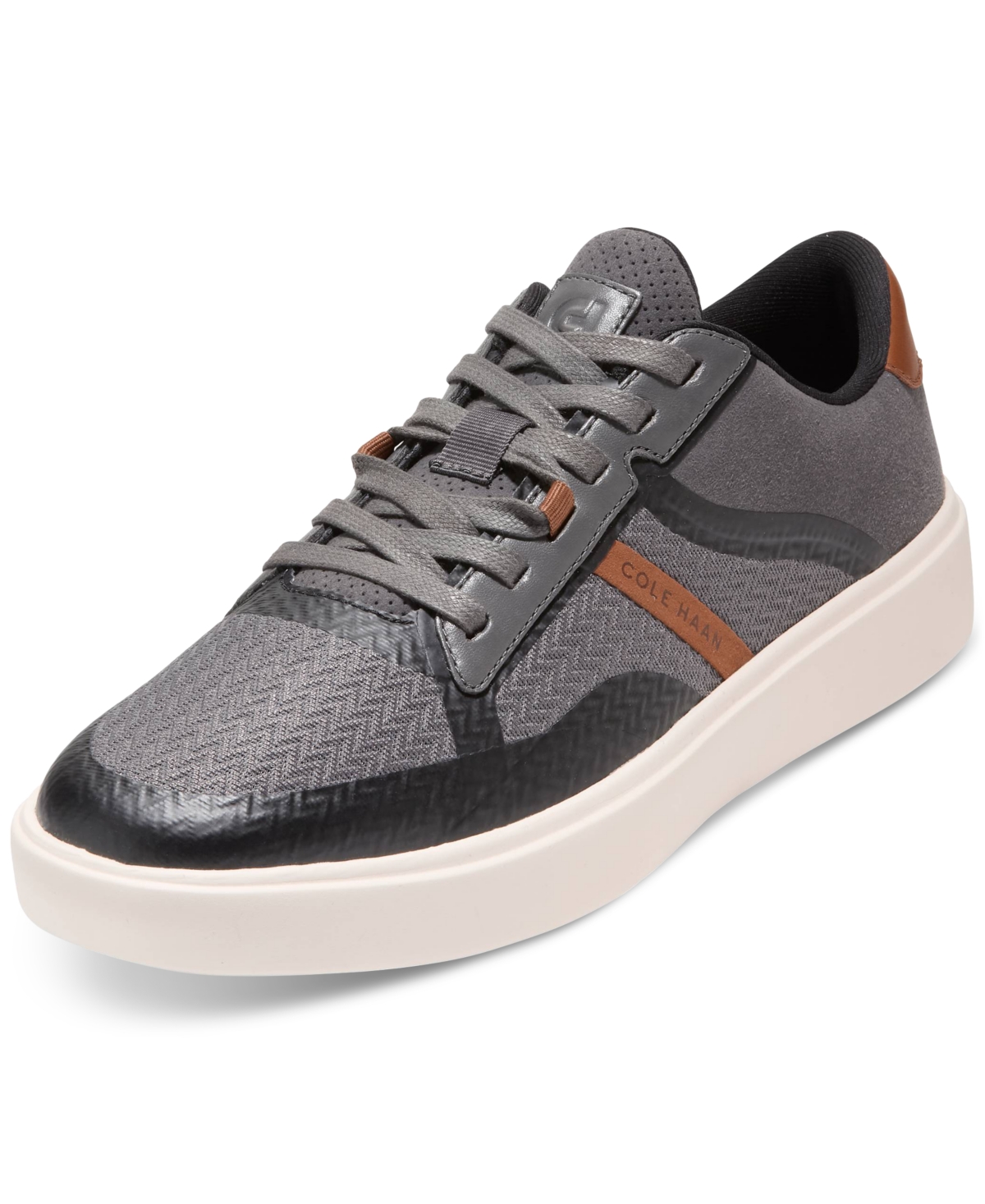 Cole Haan Men's Grand Crosscourt Winner Mixed-media Lace-up Sneakers In Magnet-ivory