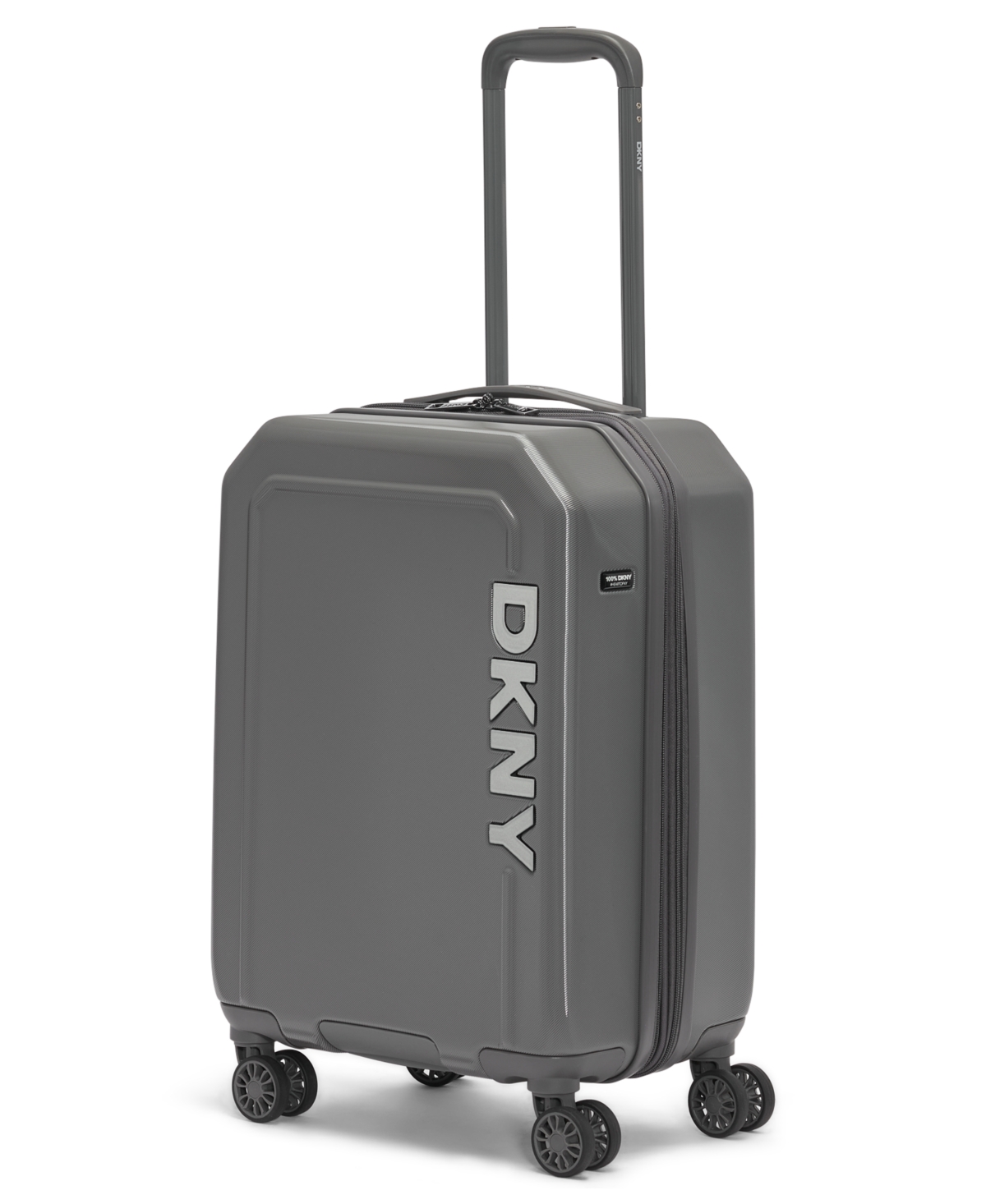 Dkny Clean Cut 20" Upright Luggage In Dark Gray