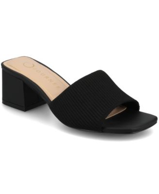 Journee Collection - Collection Women's Shilin Slip On Knit Dress Sandals