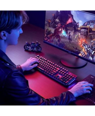 Nitro Gen 2 Wired Gaming Keyboard - RGB Illuminated Keyboard | 100% Anti-Ghosting (N-Key Rollover) | Mechanical Axis | Ergonomic Arc Keycaps | Embedded Multimedia Keys, (Pack of 1)