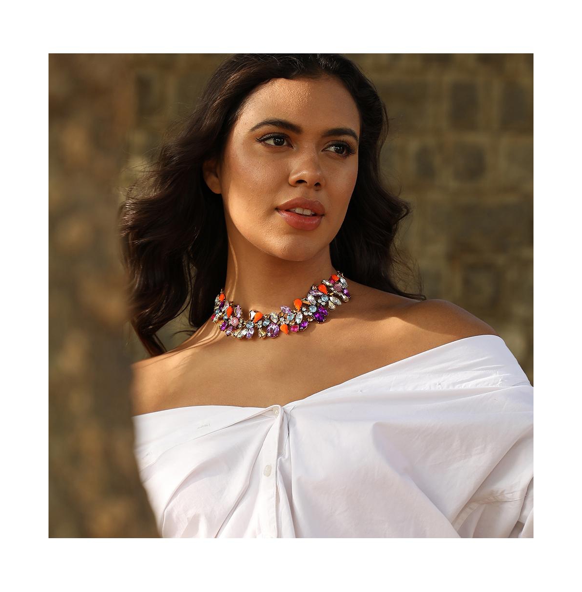 Sohi Party Statement Necklace In Gold
