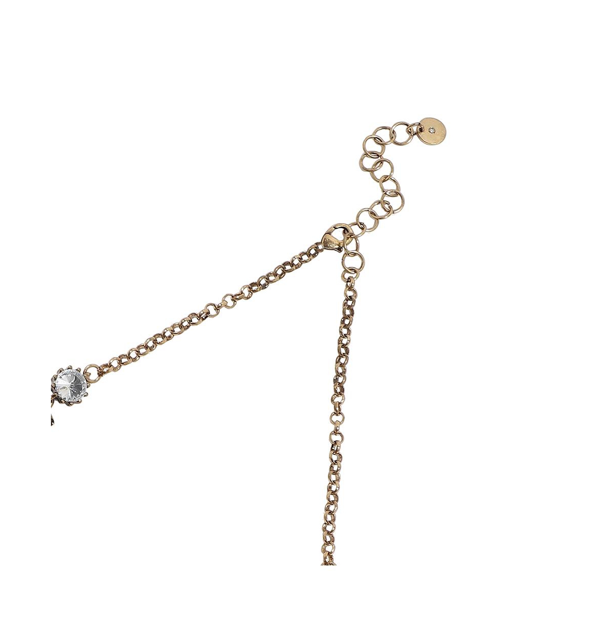 Sohi Party Stone Statement Necklace In Green