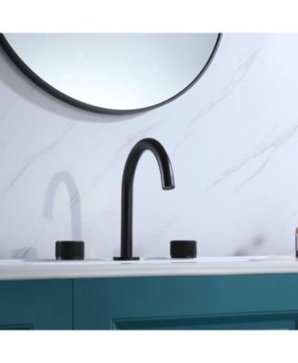 8 in. Widespread 2-Handle High-Arc Bathroom Faucet in Matte Black