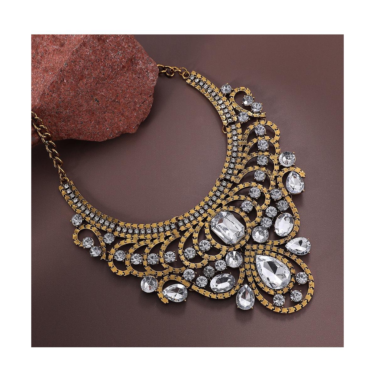 Sohi Party Statement Necklace In Silver