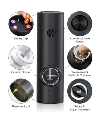 Adjustable Coarseness Automatic Battery-Powered Salt and Pepper Grinder Set