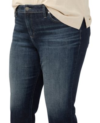 Plus Size Elyse Rolled-Cuff Cropped Denim Jeans