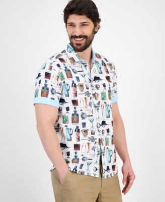 Tommy Bahama - Men's Nova Wave Well Stocked Classic-Fit Printed Button-Down Seersucker Shirt