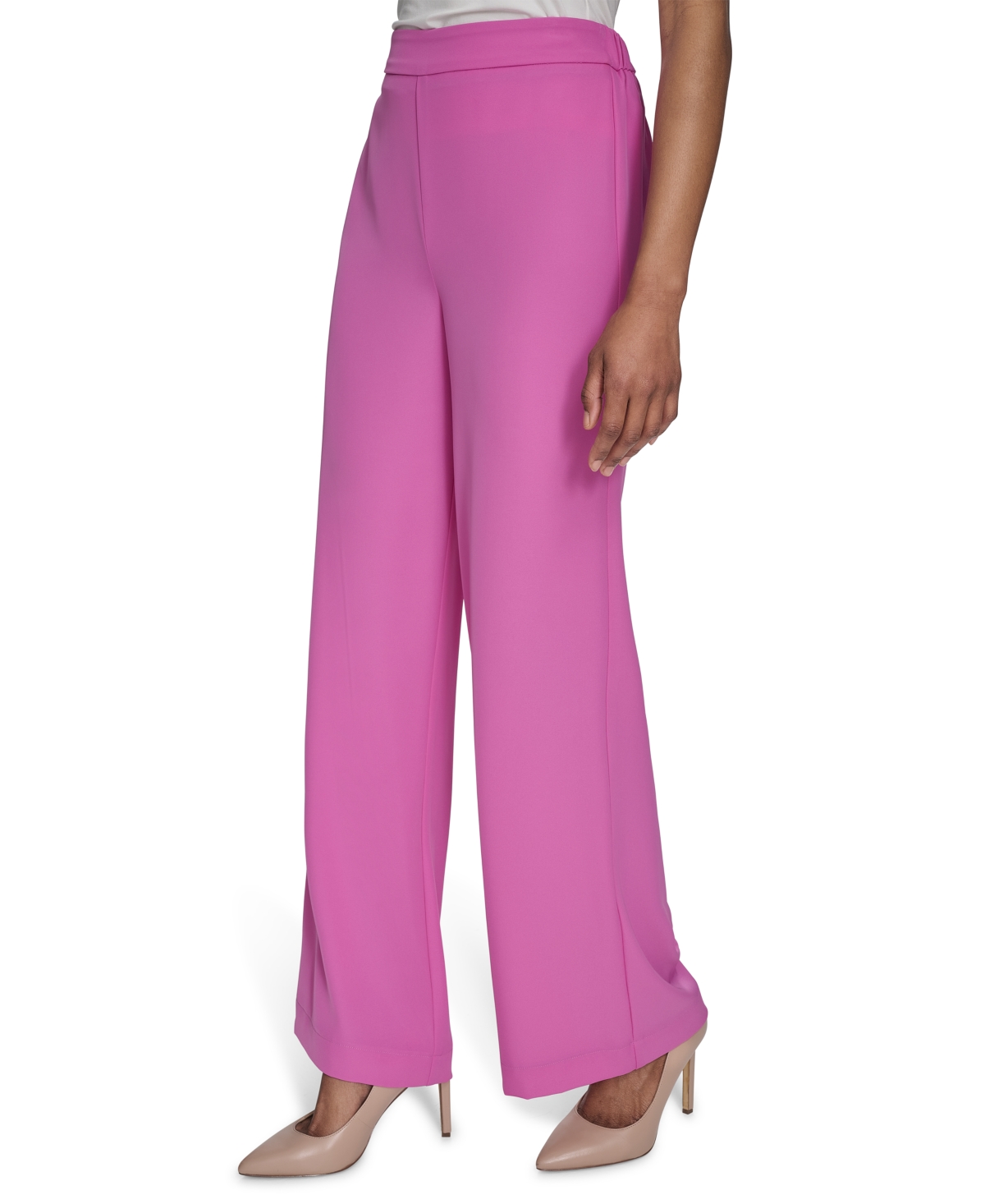 HALSTON WOMEN'S HIGH-RISE WIDE-LEG PULL-ON PANTS 