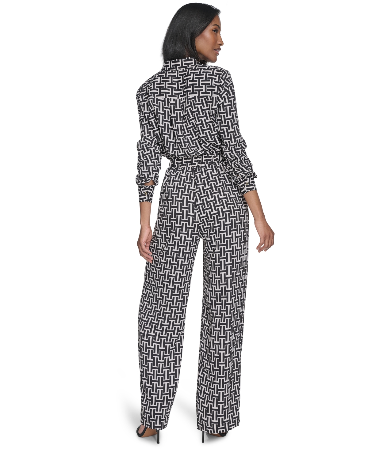 HALSTON WOMEN'S HIGH-RISE WIDE-LEG PULL-ON PANTS 