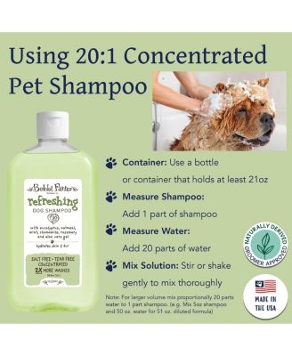 (Botanical) REFRESHING DOG Shampoo Eucalyptus Oil, Mint Oil, Oil Oat, Chamomile, Rosemary, Aloe Vera