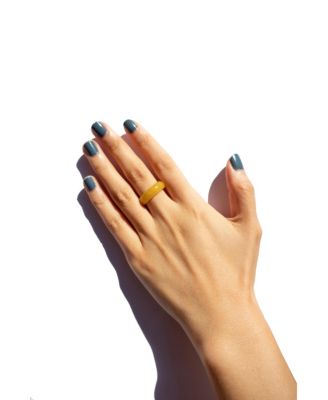 Carrie — Yellow jade ring