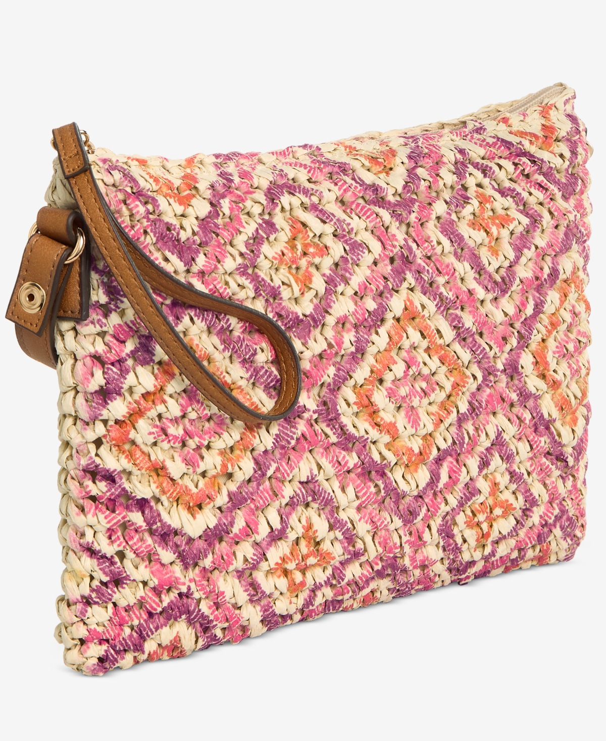 Style & Co Geo Printed Straw Small Crossbody, Exclusively At Macy's In Geometric Print