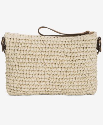 Lyra Floral Printed Straw Small Crossbody, Exclusively at Macy's 