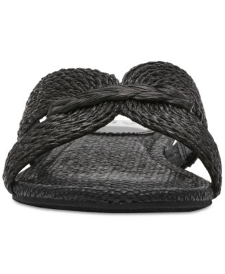 Women's Geeya Raffia Criss Cross Strap Slide Sandals