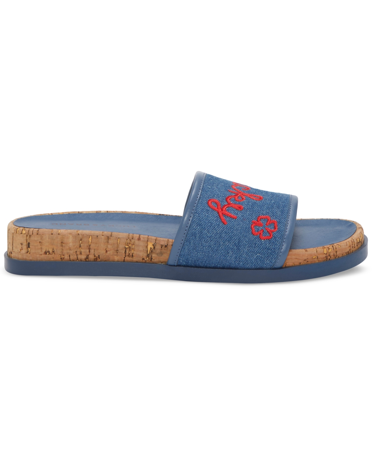 LUCKY BRAND WOMEN'S DYLINA CORK PLATFORM SLIDE SANDALS 