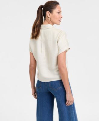 Women's Tie-Front Blouse, Exclusively at Macy's