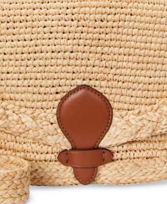 Lauren Ralph Lauren＊Raffia Small Colbie Messenger Crossbody Lauren Ralph Lauren Raffia Small Colbie Messenger Crossbody