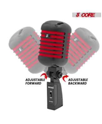 Professional Vintage Microphone for Singing Dynamic Super Cardiod XLR Old Retro Wired Vocal Mic RTRO MIC CH BLK-RED