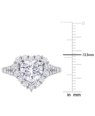 Moissanite Heart Ring (3 ct. t.w.) in Sterling Silver