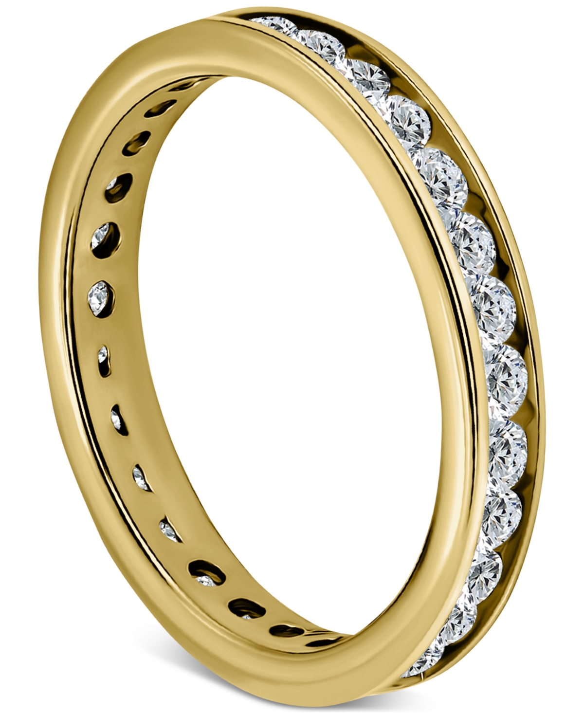 Giani Bernini Cubic Zirconia Channel-set Eternity Ring (1-1/2 Ct. T.w.) In 18k Gold Over Sterling Silver, Exclusiv In Gold