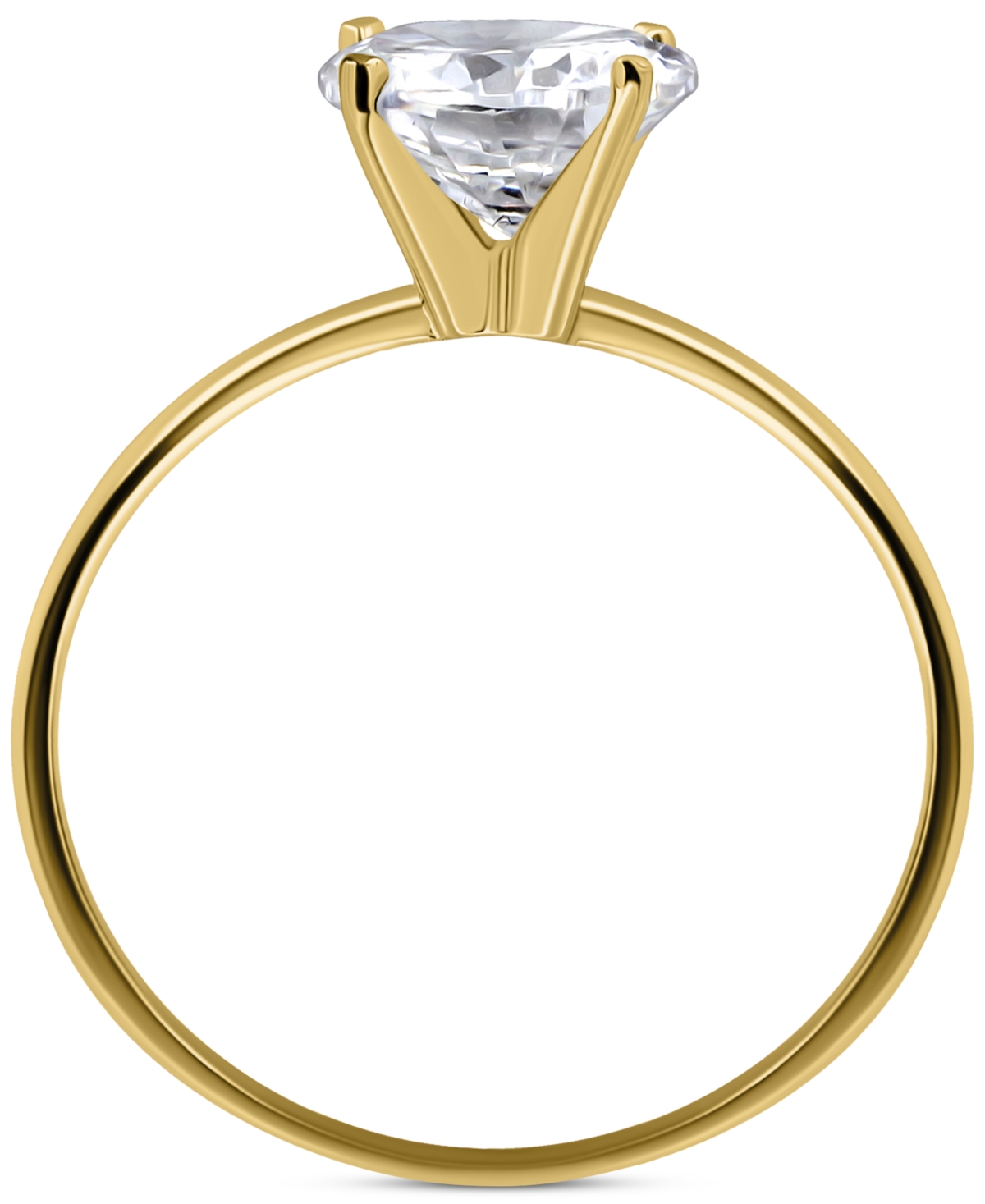 GIANI BERNINI CUBIC ZIRCONIA SOLITAIRE RING, EXCLUSIVELY AT MACY'S 