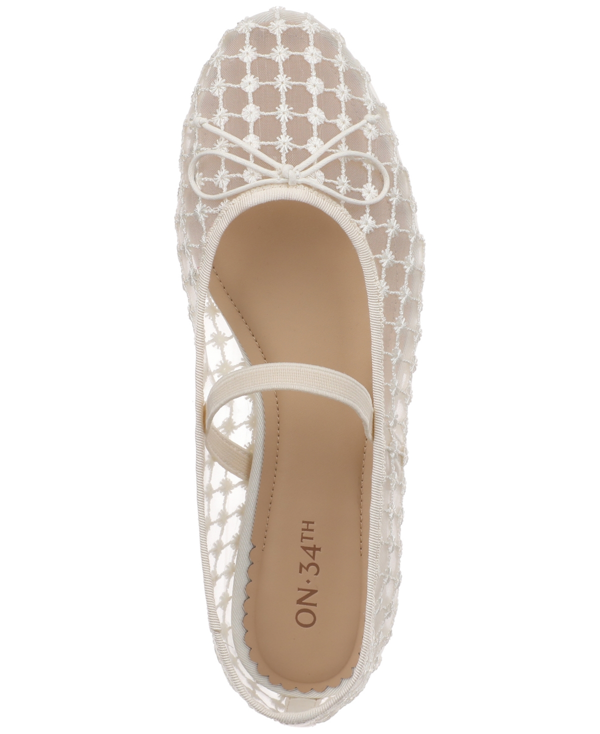 On 34th Women's Farroh Flats, Exclusively At Macy's In White Woven