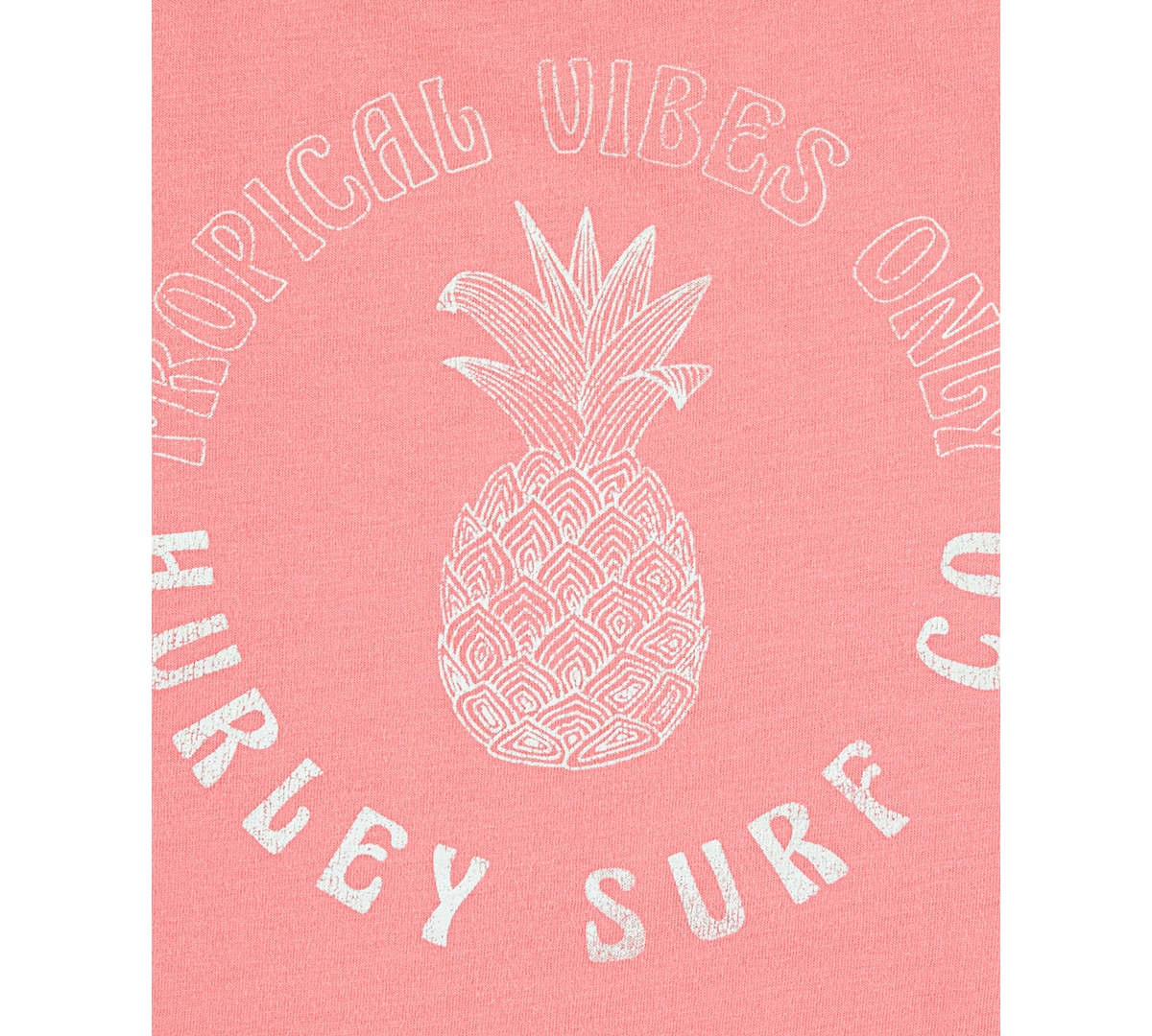 Shop Hurley Big Girls Tropical Vibes Only Graphic T-shirt In Sunset Coral
