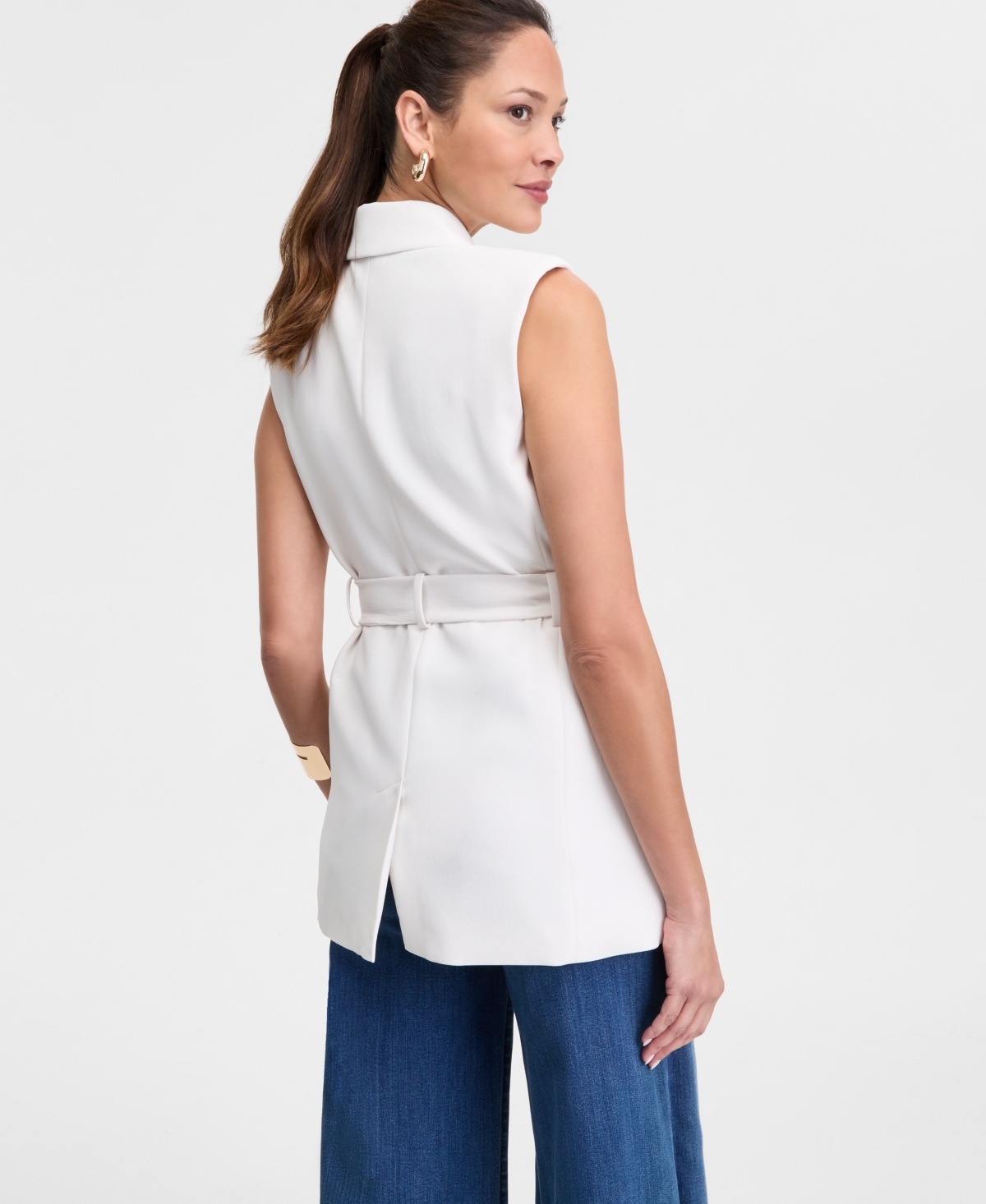 I.n.c. International Concepts Women's Belted Vest, Exclusively at Macy's