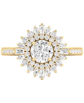 Diamond Round Double Halo Engagement Ring (1-1/2 ct. t.w.) in 14k Gold