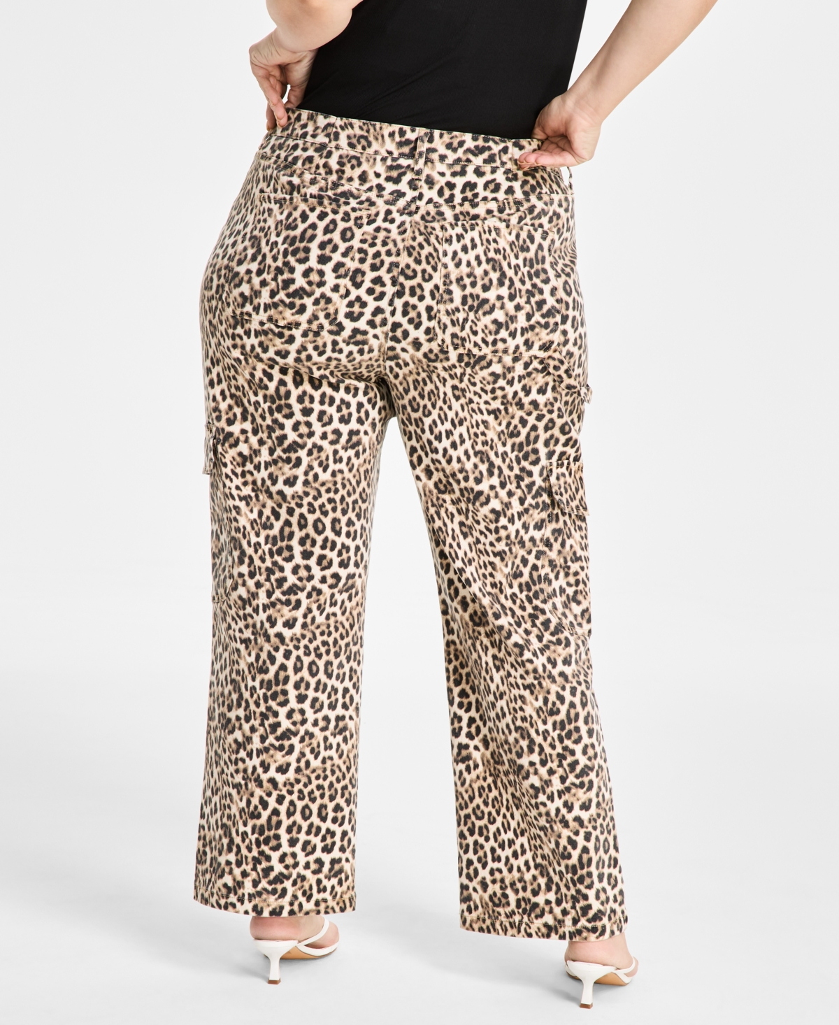 Bar Iii Trendy Plus Size High-rise Cheetah-print Jeans, Exclusively At Macy's In Clara Cheetah A