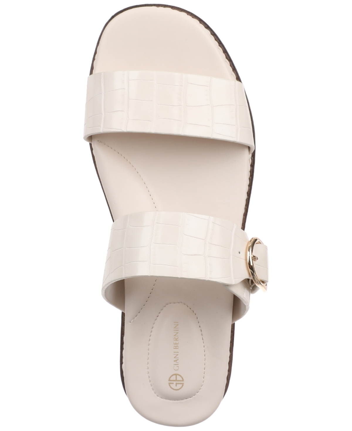 Shop Giani Bernini Women's Gianaa Memory Foam Double Band Footbed Sandals, Created For Macy's In White