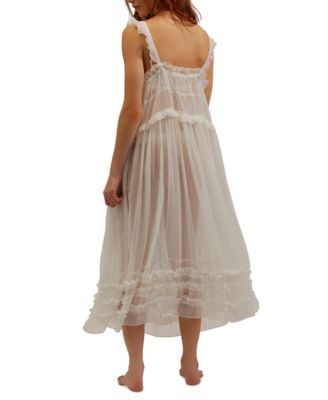 Women's Moon Phase Sheer Midi Nightgown