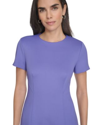 macy's calvin klein purple dress Calvin Klein Purple Dress Calvin Klein Women's Ruffle-Trim Sheath Dress  Macy's