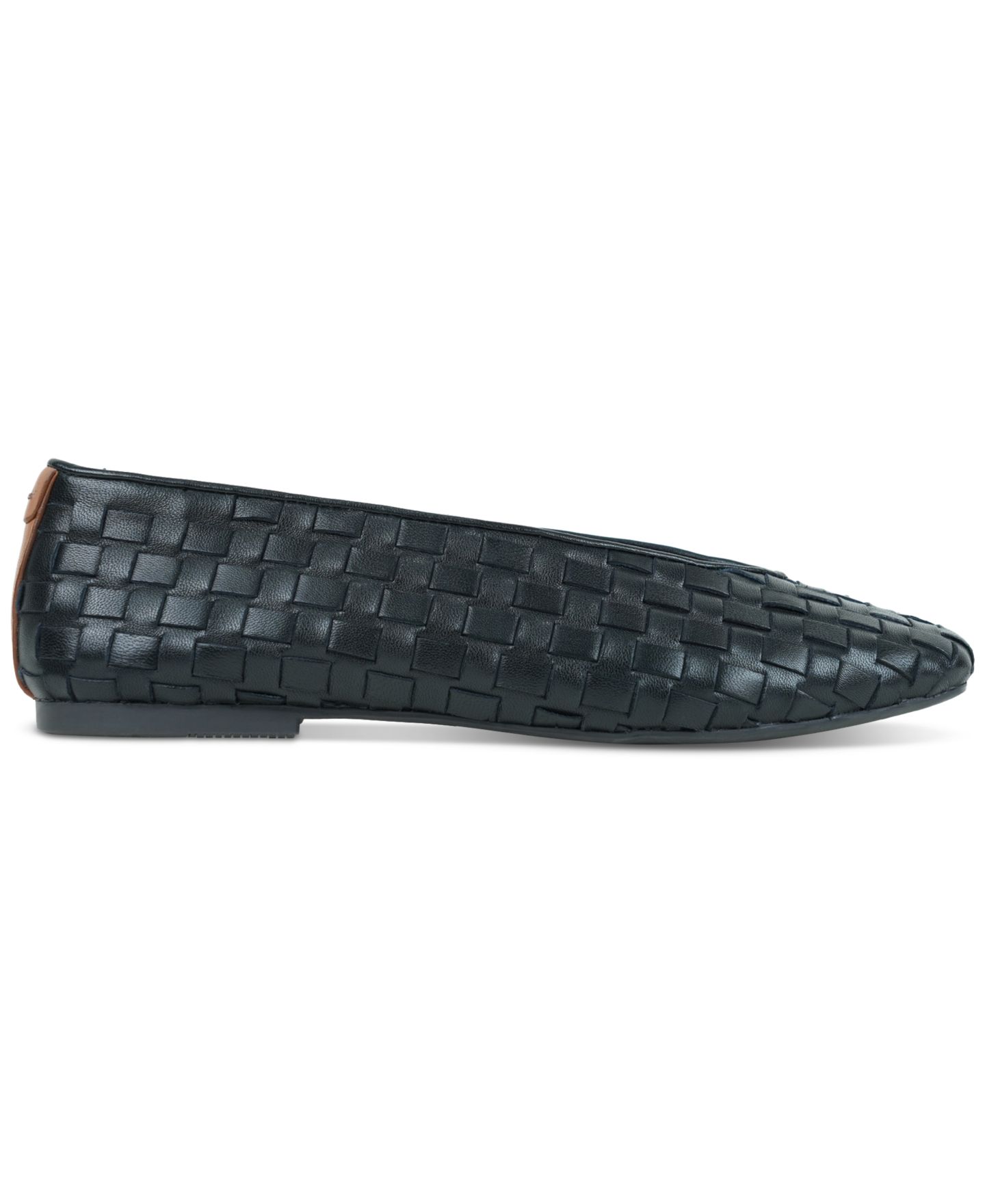 Женские балетки Gentle Souls Willow Woven Flats, цвет: Чёрный кожаный — фото 2