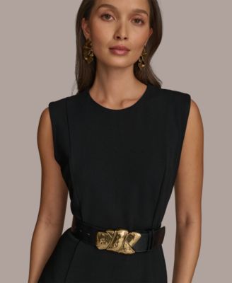 【Donna Karan New York】Belted Asymmetric-Hem Dress Donna Karan New York Women's Belted Midi Jacket Dress - Macy's