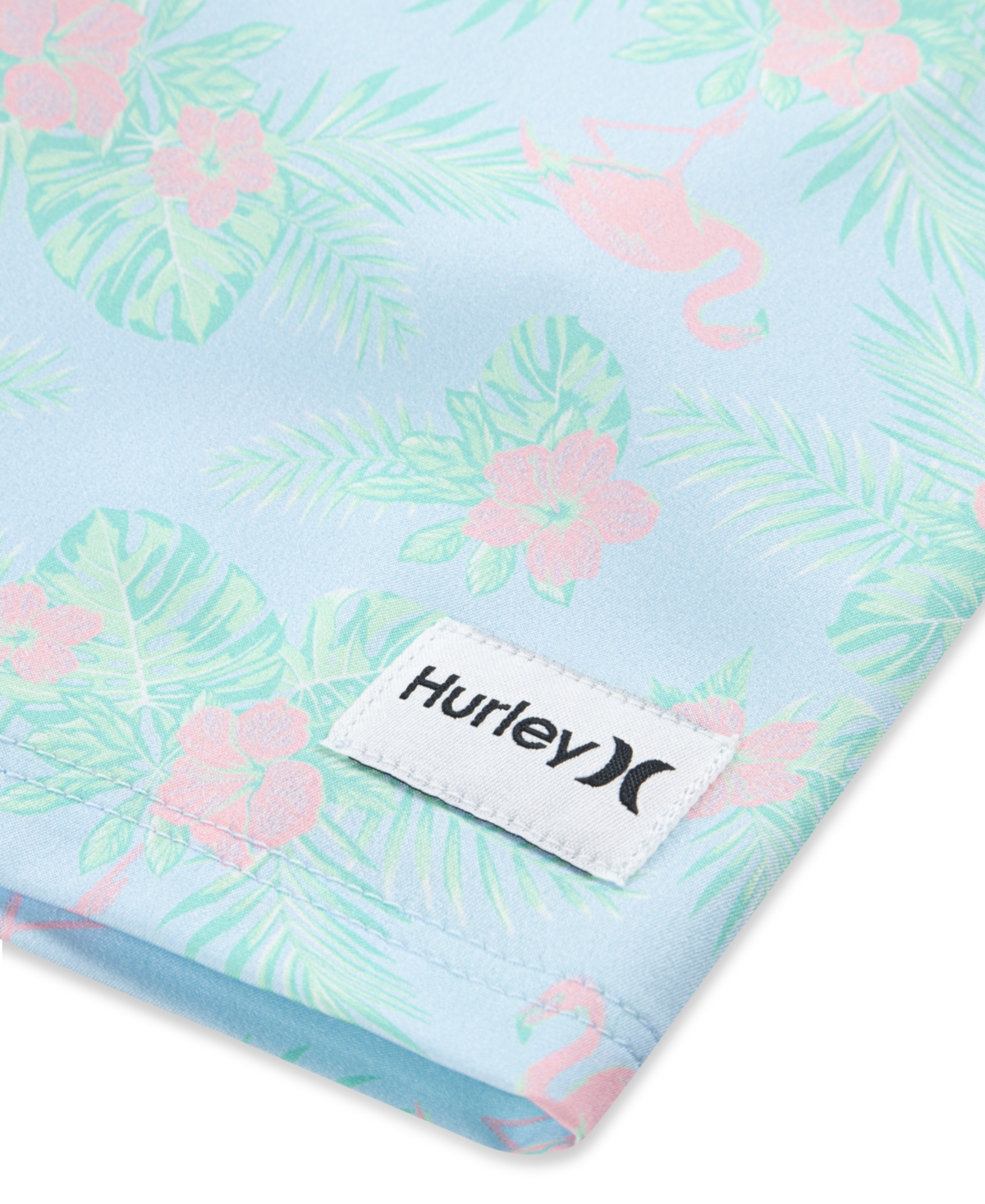 Shop Hurley Big Boys Flamingo Printed Pull-on Swim Shorts In Blue Ice,multi