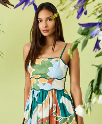 Women's Cotton Printed Midi Dress