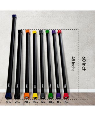 Body Bar - Weighted Workout Bar Set - 5, 8, 12lb