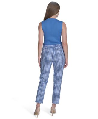 Tommy Hilfiger Women's Gingham Sloane Ankle Pants