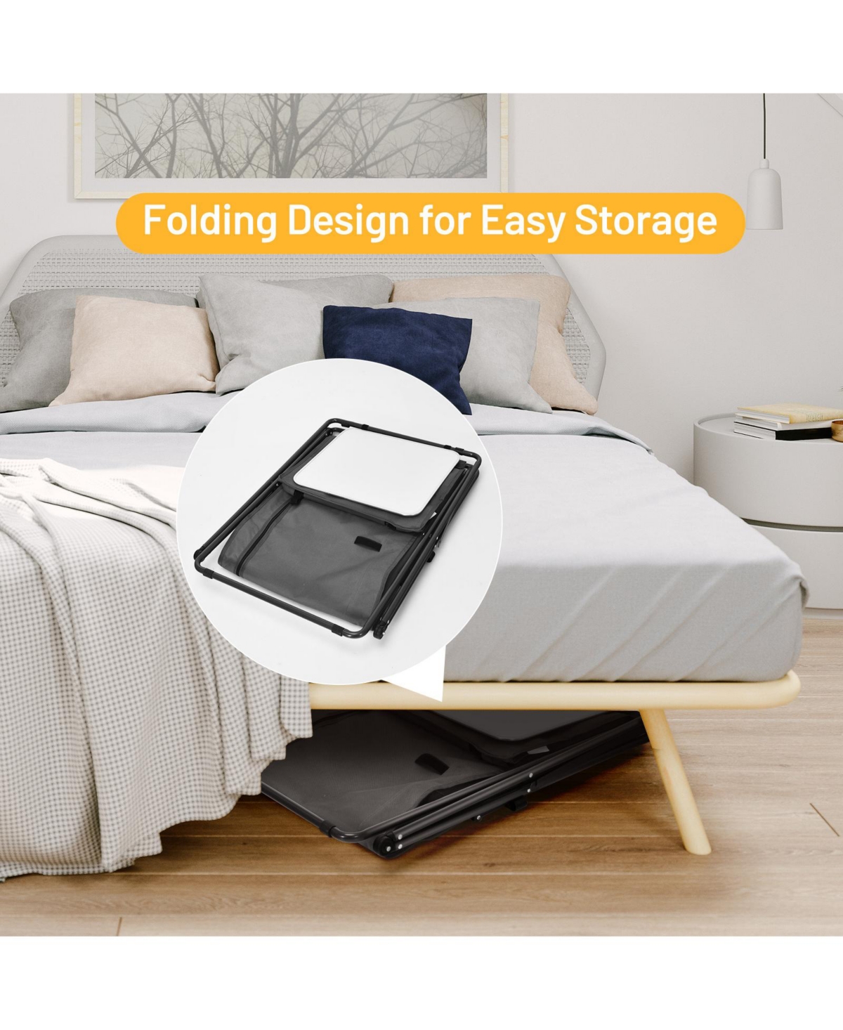 Folding Pop-Up Cupboard Compact Camping Storage Cabinet with Bag