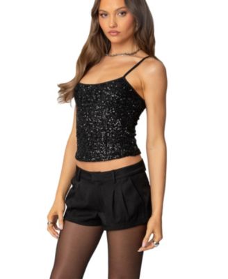 Womens Celene Sequin Tank Top