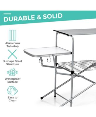 Foldable Outdoor BBQ Table Grilling Stand