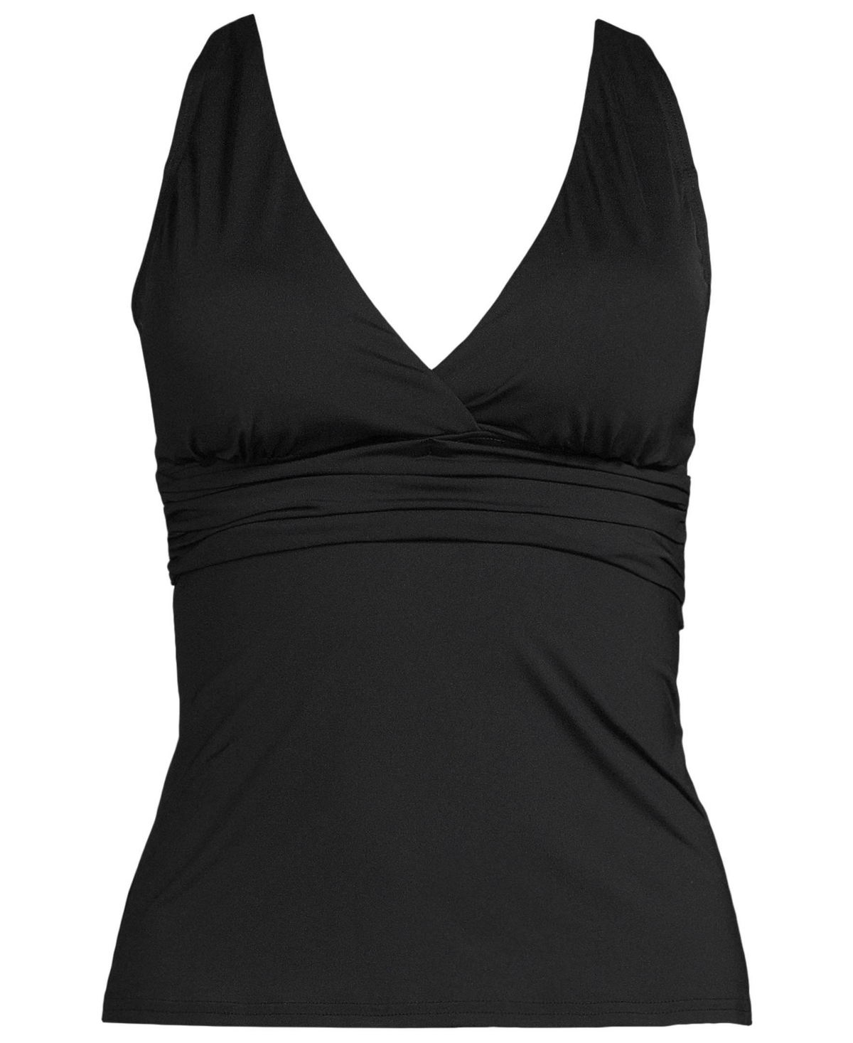 Lands' End Women's V-Neck Plunge X Back Tankini Top