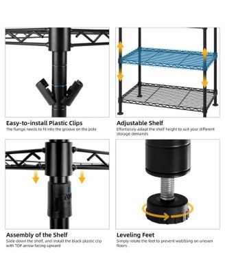 Wire Garment Rack for Easy Clothing Storage and Organization