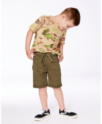 Toddler Boys Stretch Twill Short Dark Olive Green - Toddler|Child