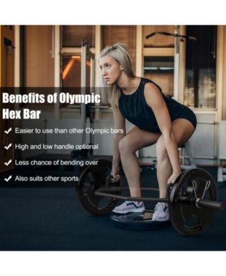 56 Inch Olympic Hexagon Deadlift Trap Bar with Folding Grips Powerlifting32 Reviews