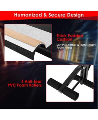 Adjustable Weight Bench and Barbell Rack Set with Weight Plate Post