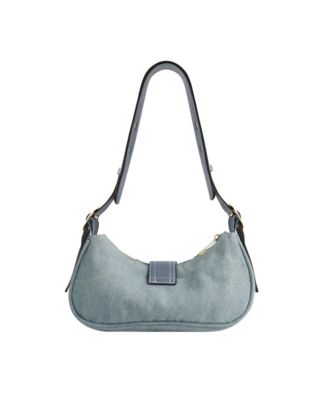 Multi Strap Denim Shoulder Bag